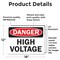 Signmission High Voltage Danger Sign, Vinyl Decal, 18in W x 12in L, 2PK OS-2PACK-DS-D-1218-L-19395 - alternate 4
